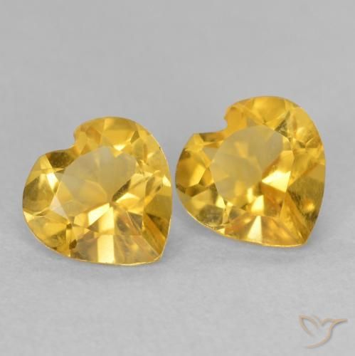 Shop natural 1.34ct Doré moyen Citrine gems, Cœur, from Brésil at GemSelect. In stock, global shipping!