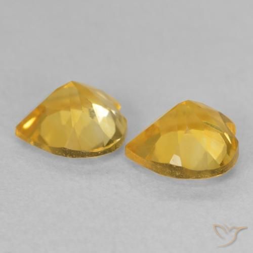 Shop natural 1.34ct Doré moyen Citrine gems, Cœur, from Brésil at GemSelect. In stock, global shipping!