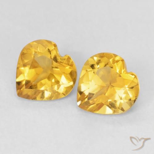 Shop natural 1.35ct Doré vif Citrine gems, Cœur, from Brésil at GemSelect. In stock, global shipping!