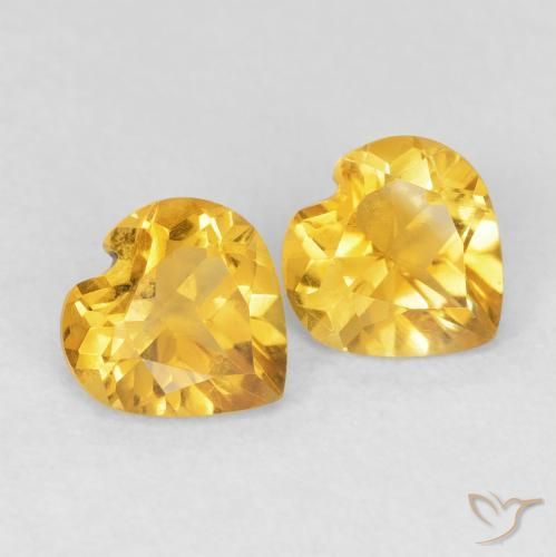 Shop natural 1.35ct Doré vif Citrine gems, Cœur, from Brésil at GemSelect. In stock, global shipping!