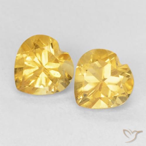 1.63ctw Naturel Top Gold Citrine, Cœur, VVS-VS