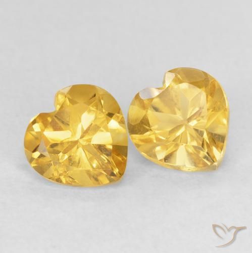 Shop natural 1.51ct Doré moyen Citrine gems, Cœur, from Brésil at GemSelect. In stock, global shipping!