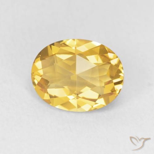 Citrine Doré naturelle ovale, 1.76 ct, VVS