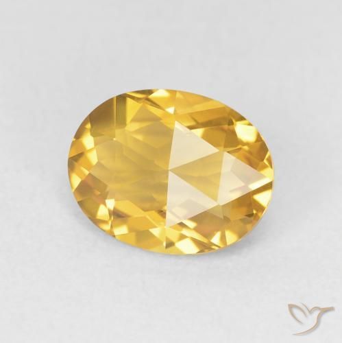 Citrine Or moyen naturelle ovale, 1.78 ct, VVS