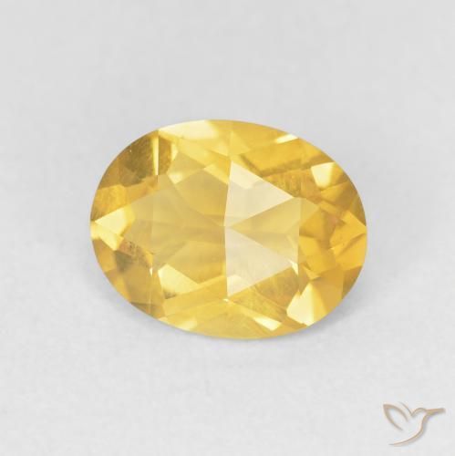 Citrine Doré moyen naturelle ovale, 1.65 ct, VVS
