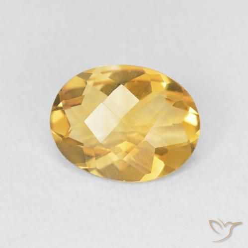 Citrine Doré vif naturelle ovale, 1.47 ct, VVS