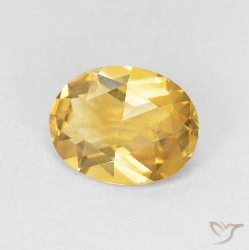Citrine Doré naturelle ovale, 1.55 ct, VVS