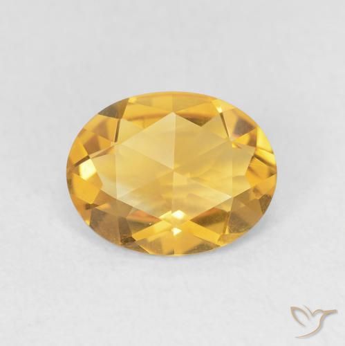 1.51ct Naturel Orange doré profond Citrine, ovale, VVS