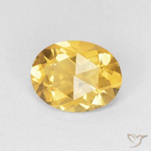 Citrine Doré naturelle ovale, 1.59 ct, VVS