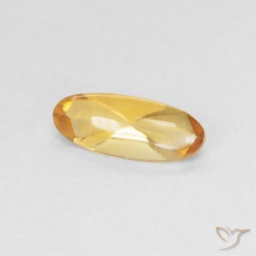 Citrine Medium Light Orange-Gold naturelle ovale, 0.87 ct, Transparent