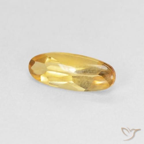 Citrine Doré naturelle ovale, 0.90 ct, Transparent