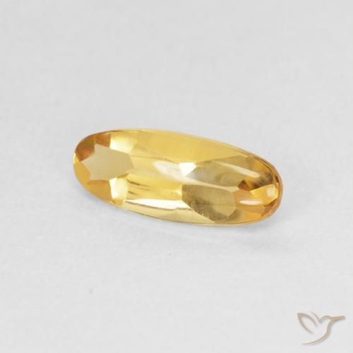 Citrine Doré naturelle ovale, 0.89 ct, Transparent
