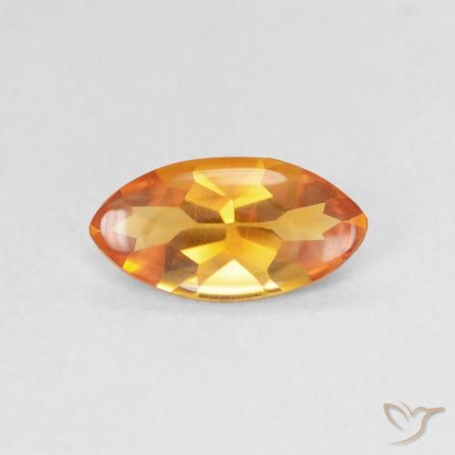 0.79ct Naturel Orange moyen Citrine, Marquise, Transparent
