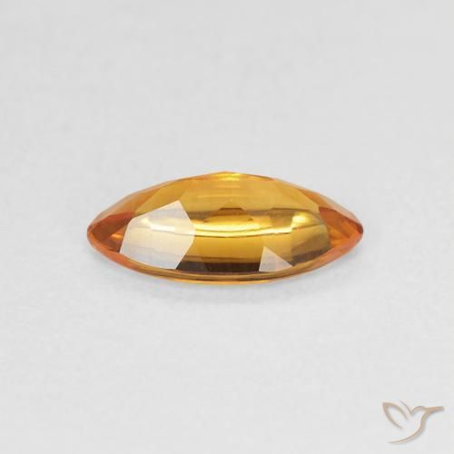 Citrine Orange moyen naturelle Marquise, 0.79 ct, Transparent