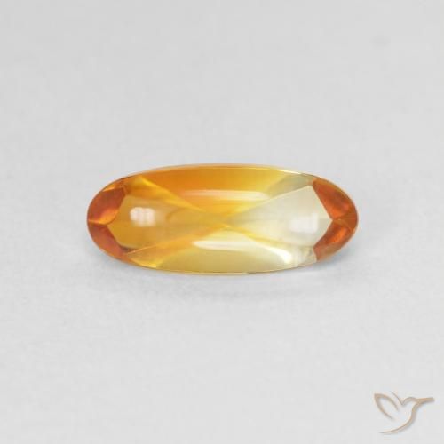 0.96ct Naturel Orange-or Citrine, ovale, Transparent