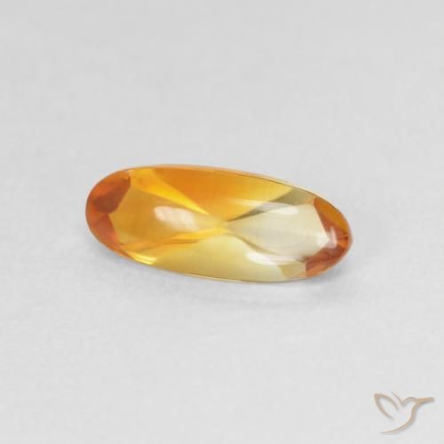 Citrine Orange-or naturelle ovale, 0.96 ct, Transparent