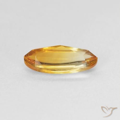Citrine Orange-or naturelle ovale, 0.96 ct, Transparent