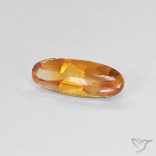 Citrine Or naturelle ovale, 0.91 ct, Transparent