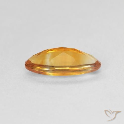Citrine Or naturelle ovale, 0.91 ct, Transparent