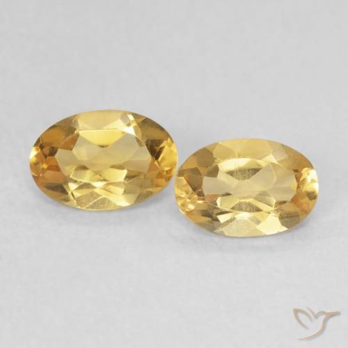 0.74ctw Naturel Doré léger Citrine, ovale, VVS-VS