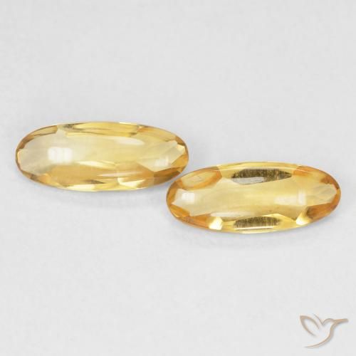1.43ctw Naturel Doré Citrine, ovale, Transparent