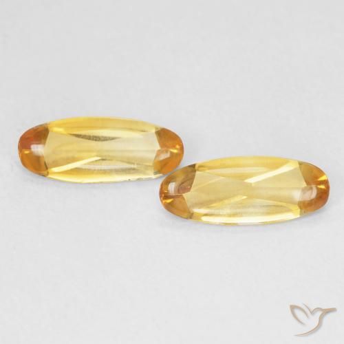 1.25ctw Naturel Doré Citrine, ovale, Transparent