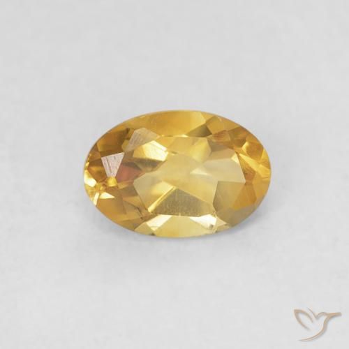Citrine Doré naturelle ovale, 0.44 ct, VVS-VS