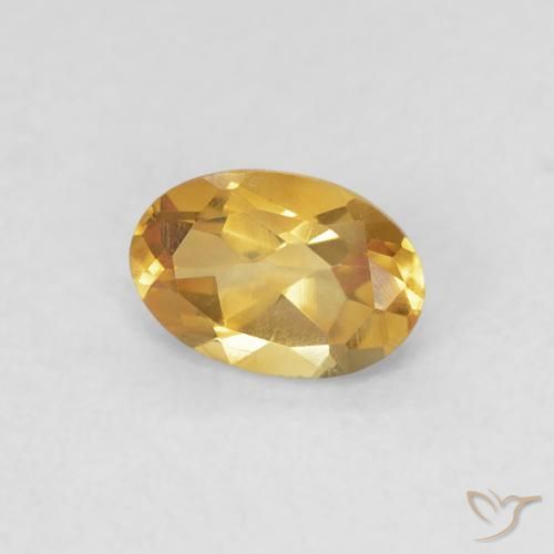 Citrine Doré naturelle ovale, 0.44 ct, VVS-VS