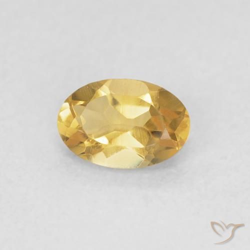 Citrine Doré naturelle ovale, 0.44 ct, VVS-VS