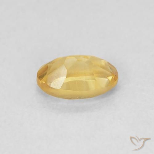 Citrine Doré naturelle ovale, 0.44 ct, VVS-VS