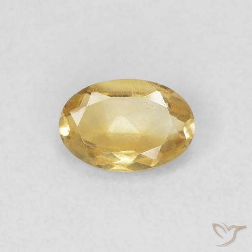 Citrine Doré naturelle ovale, 0.38 ct, VVS-VS