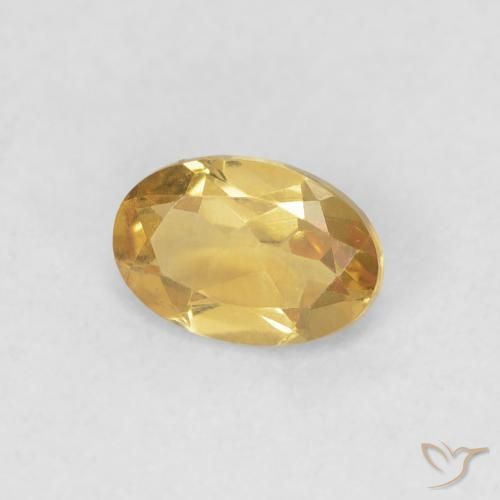 Citrine Doré naturelle ovale, 0.41 ct, VVS-VS