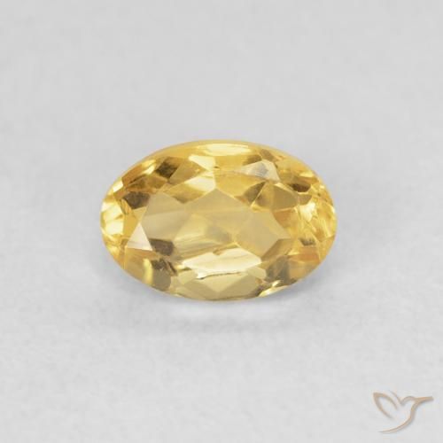 0.51ct Naturel Doré Citrine, ovale, VVS-VS