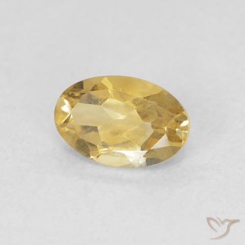 Citrine Doré naturelle ovale, 0.46 ct, VVS-VS
