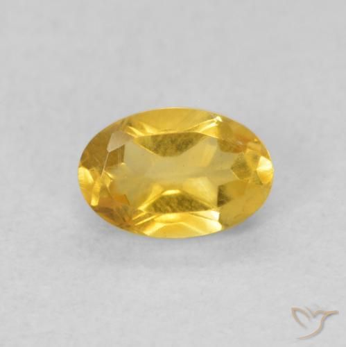 0.46ct Naturel Doré moyen Citrine, ovale, VVS-VS