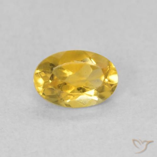 Citrine Orange Doré naturelle ovale, 0.41 ct, VVS-VS