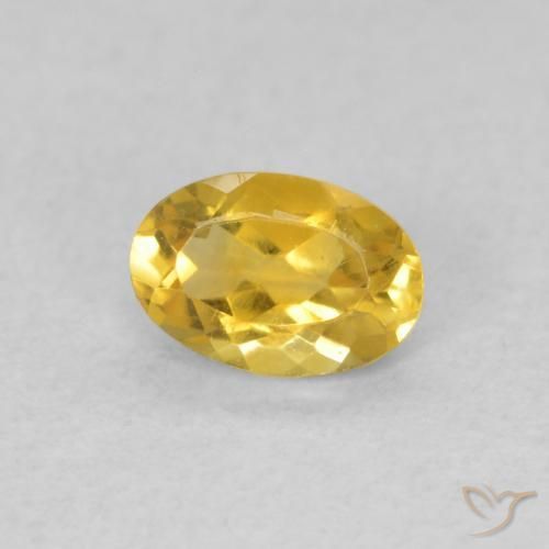 Citrine Orange Doré naturelle ovale, 0.41 ct, VVS-VS