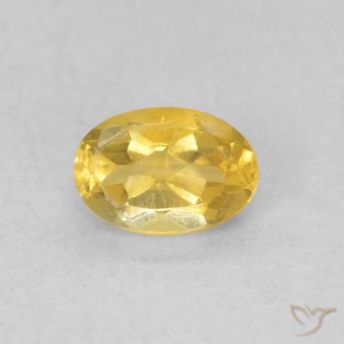 Citrine Doré moyen naturelle ovale, 0.43 ct, VVS-VS
