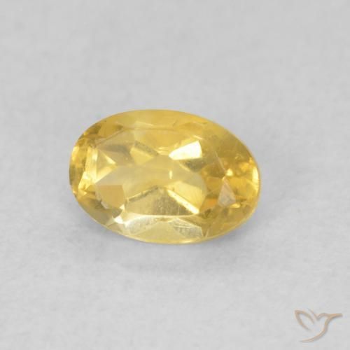 Citrine Doré moyen naturelle ovale, 0.43 ct, VVS-VS