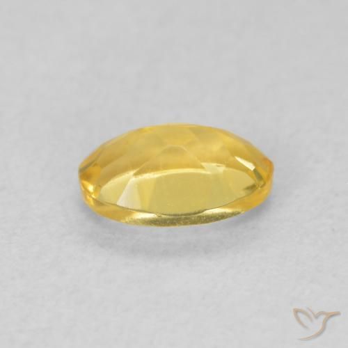 Citrine Doré moyen naturelle ovale, 0.43 ct, VVS-VS