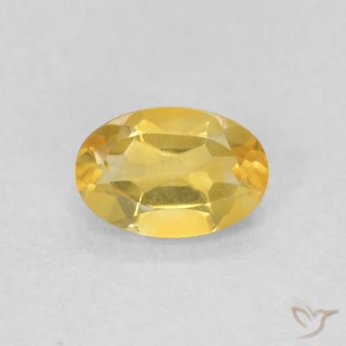 Citrine Doré moyen naturelle ovale, 0.42 ct, VVS-VS