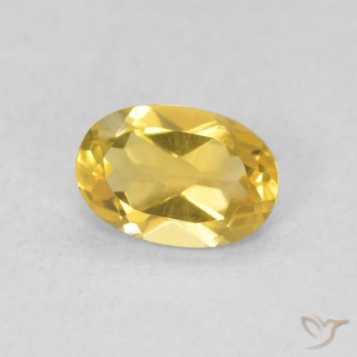 Citrine Doré moyen naturelle ovale, 0.41 ct, VVS-VS