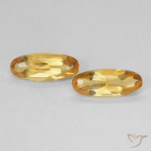 1.74ctw Naturel Medium Light-Golden Citrine, ovale, Transparent