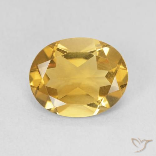 Citrine Doré profond naturelle ovale, 3.19 ct, VVS-VS
