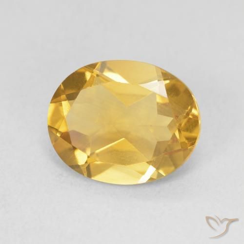 Citrine Doré profond naturelle ovale, 3.19 ct, VVS-VS