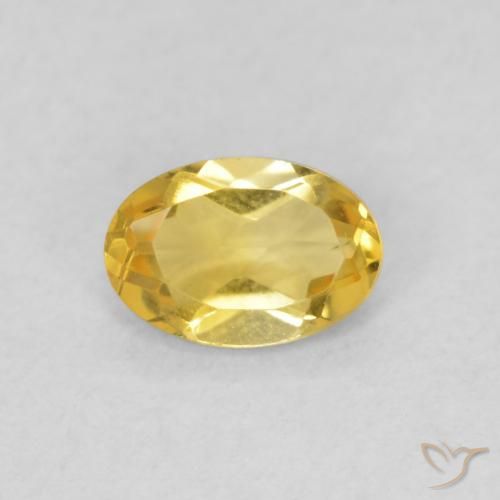 0.40ct Naturel Orange Doré Citrine, ovale, VVS-VS