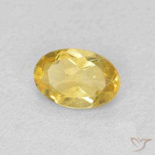 Citrine Orange Doré naturelle ovale, 0.40 ct, VVS-VS