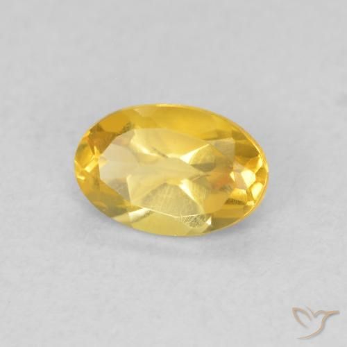 Citrine Orange Doré naturelle ovale, 0.43 ct, VVS-VS