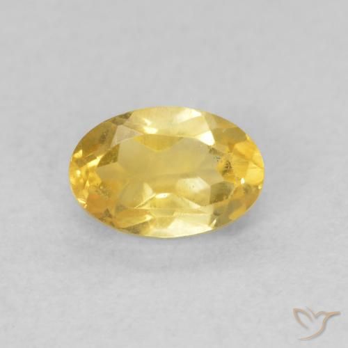 Citrine Orange Doré naturelle ovale, 0.52 ct, VVS