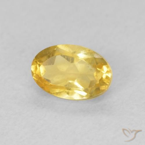 Citrine Orange Doré naturelle ovale, 0.52 ct, VVS